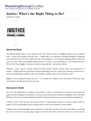  Justice: What's the Right Thing To Do? – A Thought-Provoking Journey into the Labyrinth of Morality